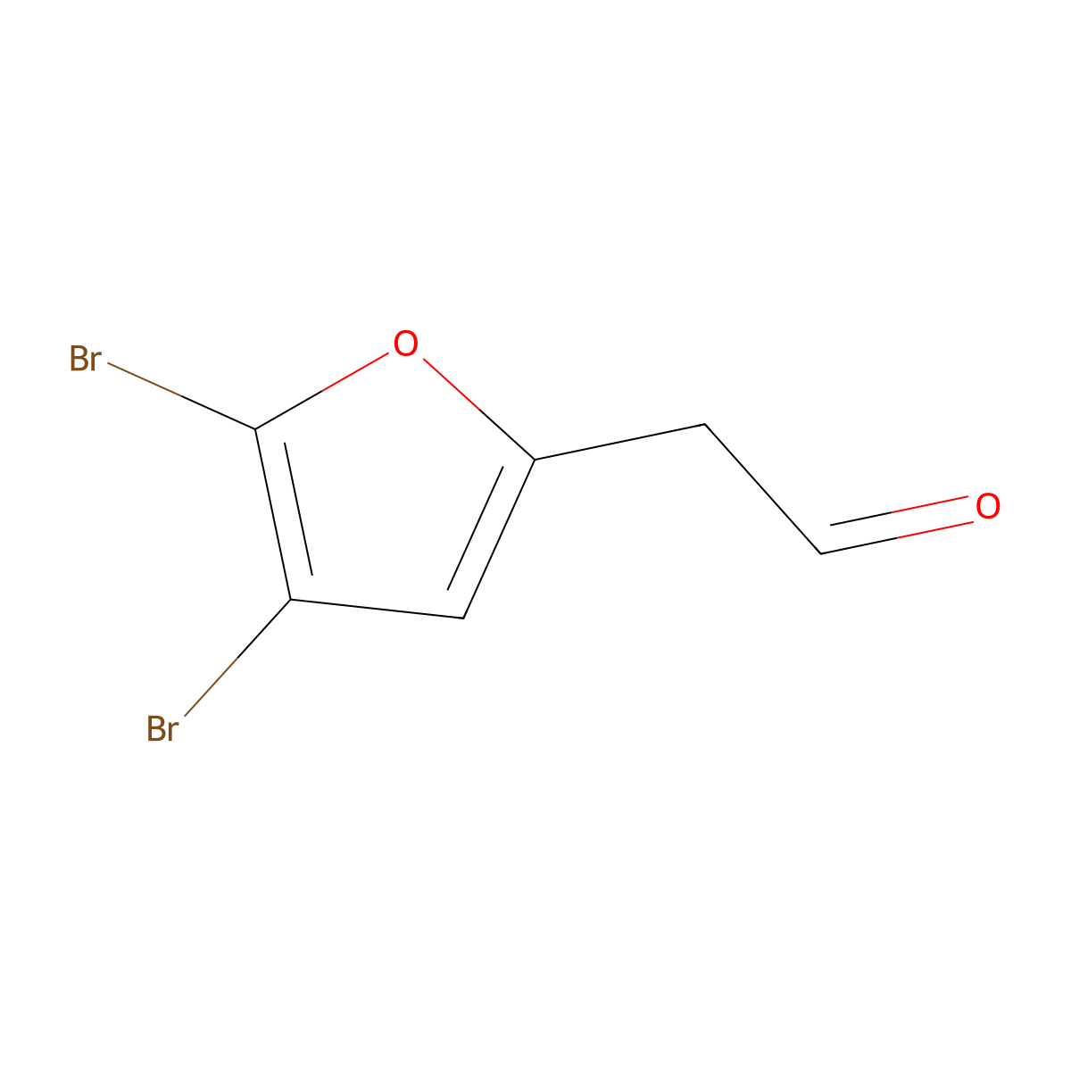 2-(4,5-Dibromofuran-2-yl)acetaldehyde molecular structure, CAS 1342406-02-3
