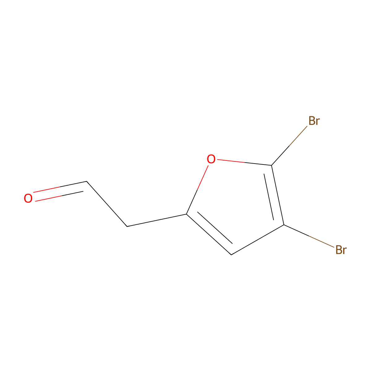 2-(4,5-Dibromofuran-2-yl)acetaldehyde molecular structure, CAS 1342406-02-3