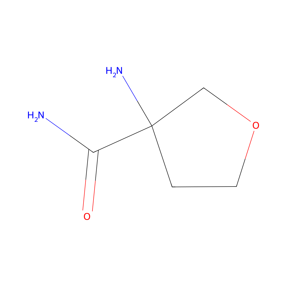 3-Aminooxolane-3-carboxamide molecular structure, CAS 1342406-32-9