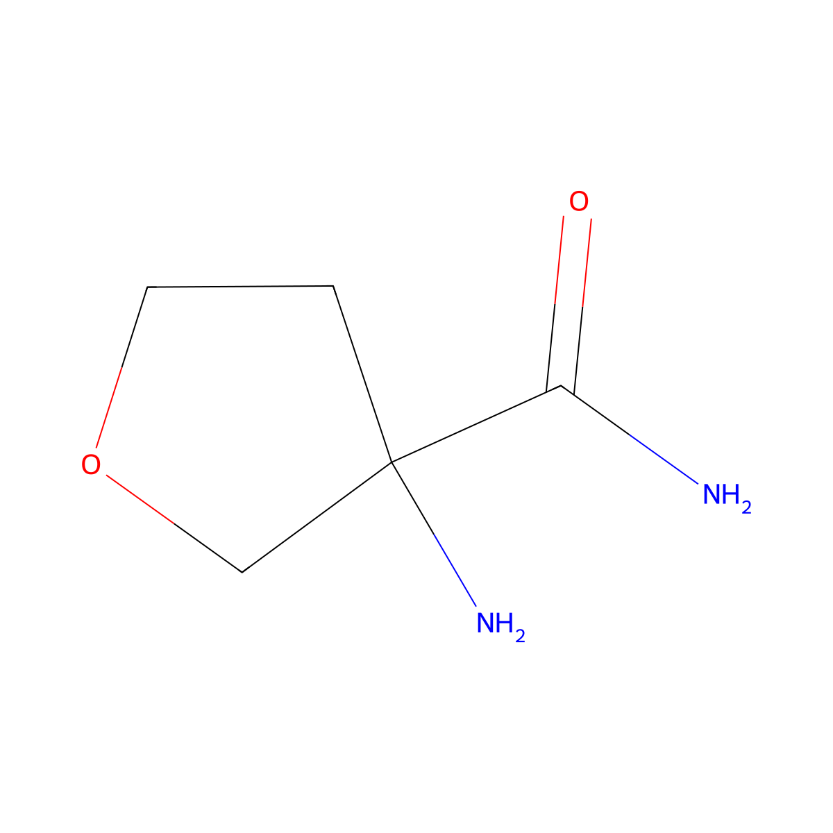 3-Aminooxolane-3-carboxamide molecular structure, CAS 1342406-32-9