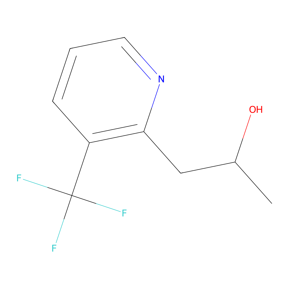 1-(3-(Trifluoromethyl)pyridin-2-yl)propan-2-ol molecular structure, CAS 1342409-74-8