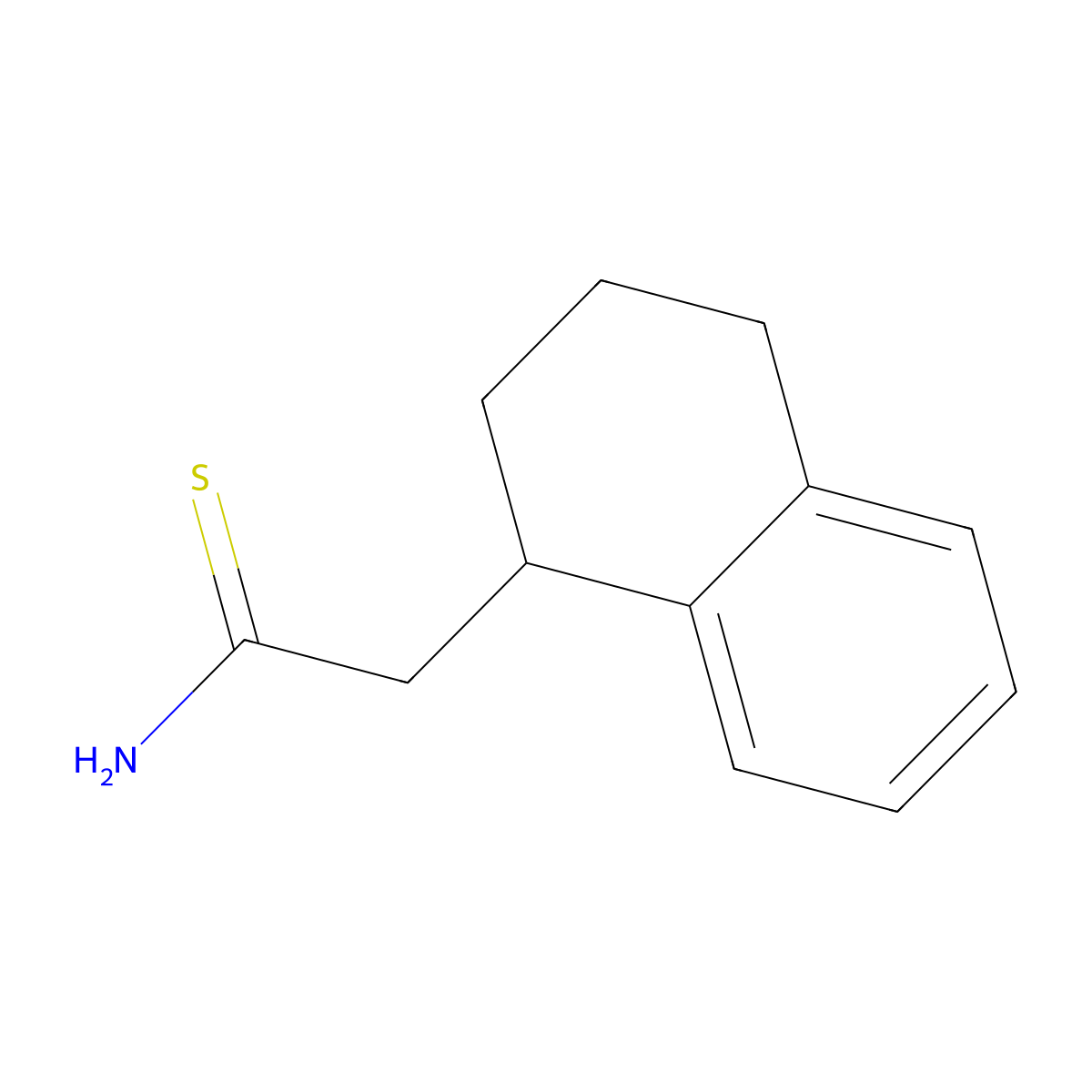 2-(1,2,3,4-Tetrahydronaphthalen-1-yl)ethanethioamide molecular structure, CAS 1342410-07-4