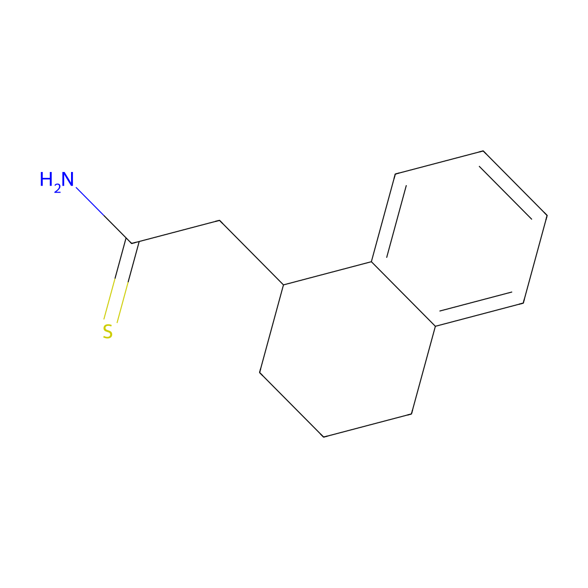 2-(1,2,3,4-Tetrahydronaphthalen-1-yl)ethanethioamide molecular structure, CAS 1342410-07-4