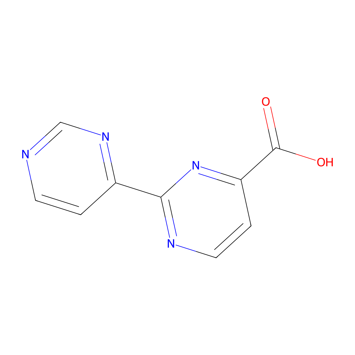 2-(Pyrimidin-4-yl)pyrimidine-4-carboxylic acid molecular structure, CAS 1342411-00-0