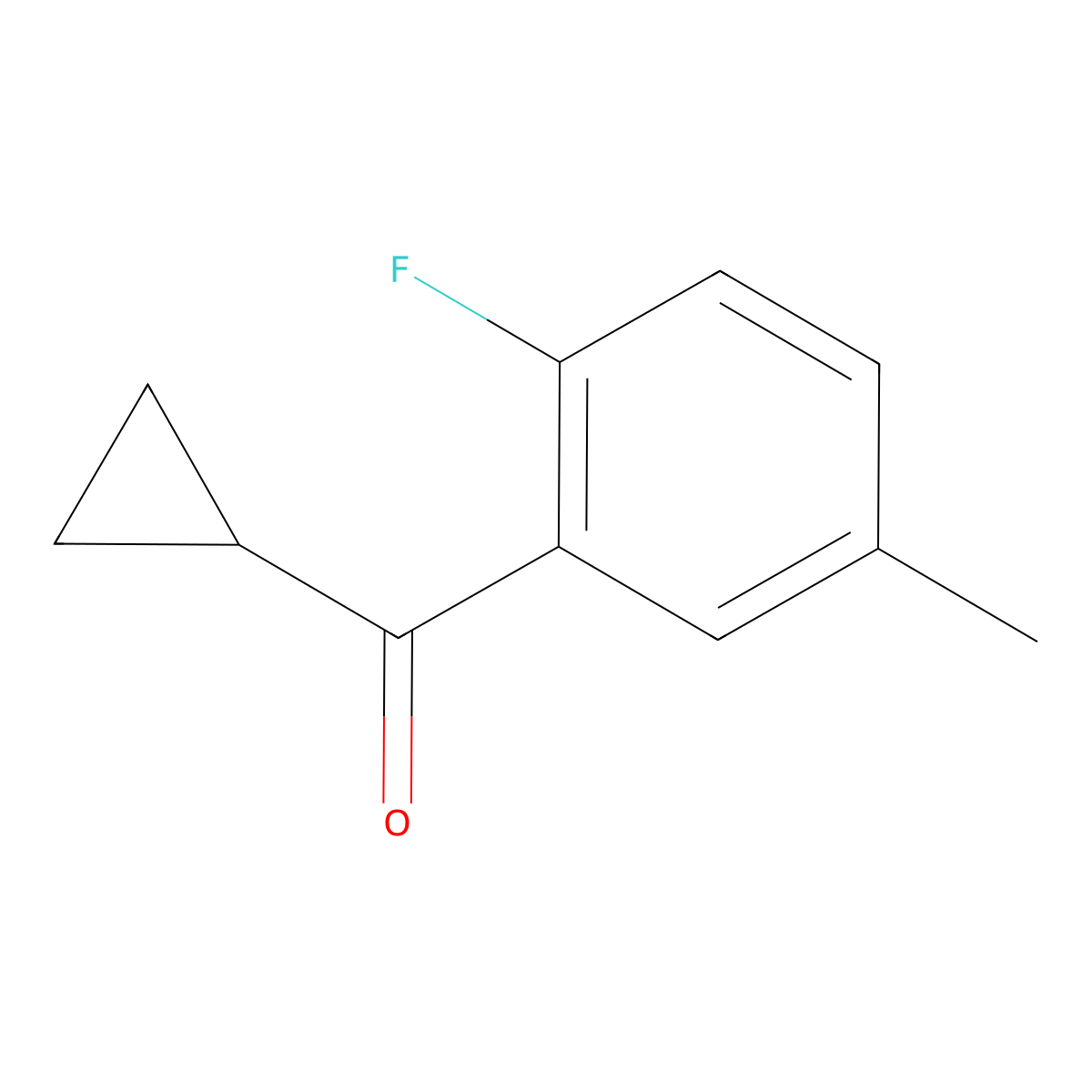 Cyclopropyl(2-fluoro-5-methylphenyl)methanone molecular structure, CAS 1342411-05-5
