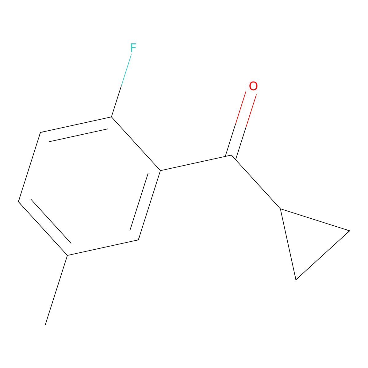 Cyclopropyl(2-fluoro-5-methylphenyl)methanone molecular structure, CAS 1342411-05-5