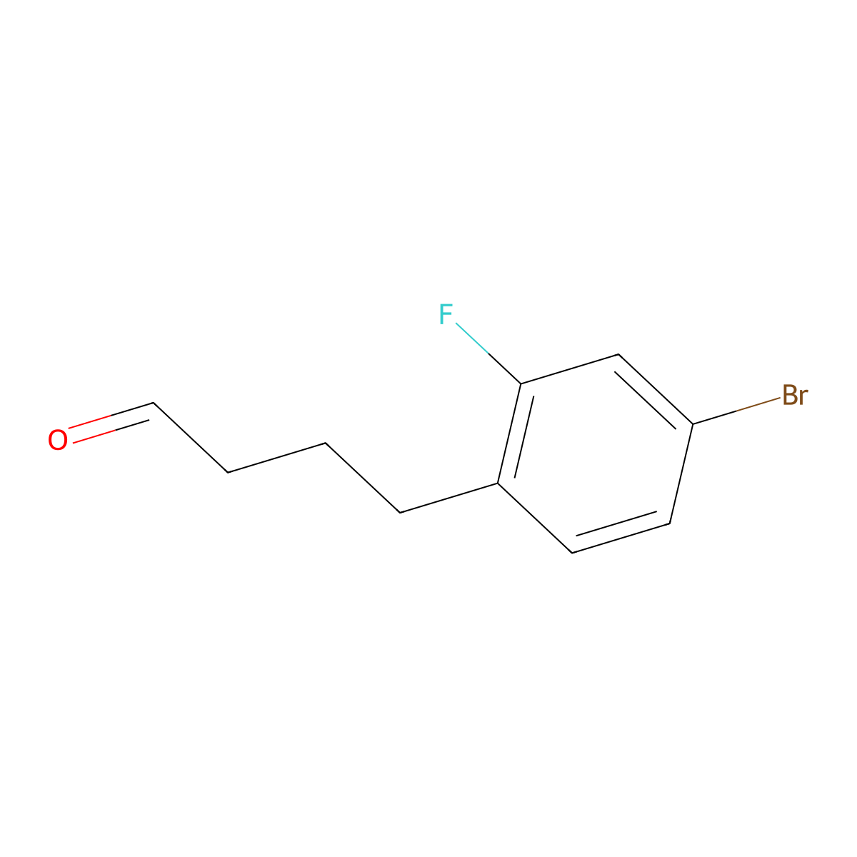 4-(4-Bromo-2-fluorophenyl)butanal molecular structure, CAS 1342411-38-4