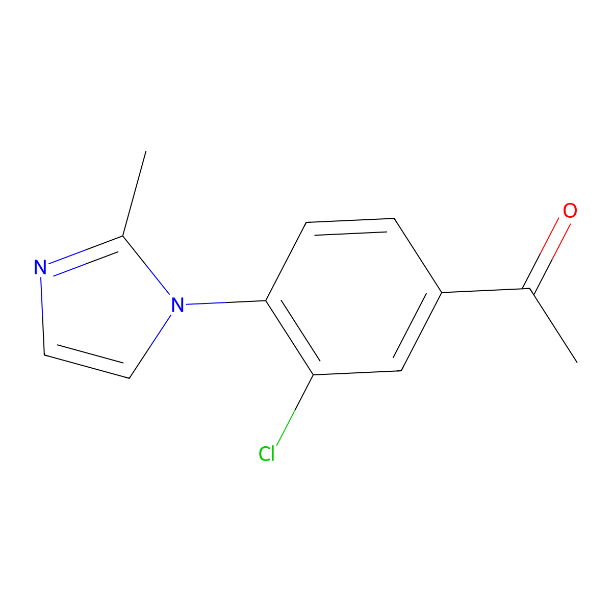 1-(3-Chloro-4-(2-methyl-1h-imidazol-1-yl)phenyl)ethan-1-one molecular structure, CAS 1342411-53-3