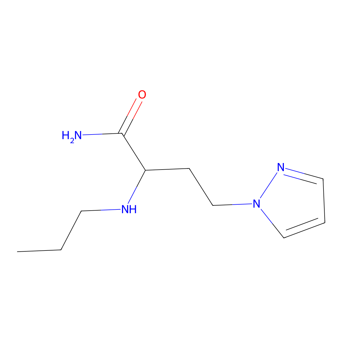2-(Propylamino)-4-(1h-pyrazol-1-yl)butanamide molecular structure, CAS 1342412-61-6