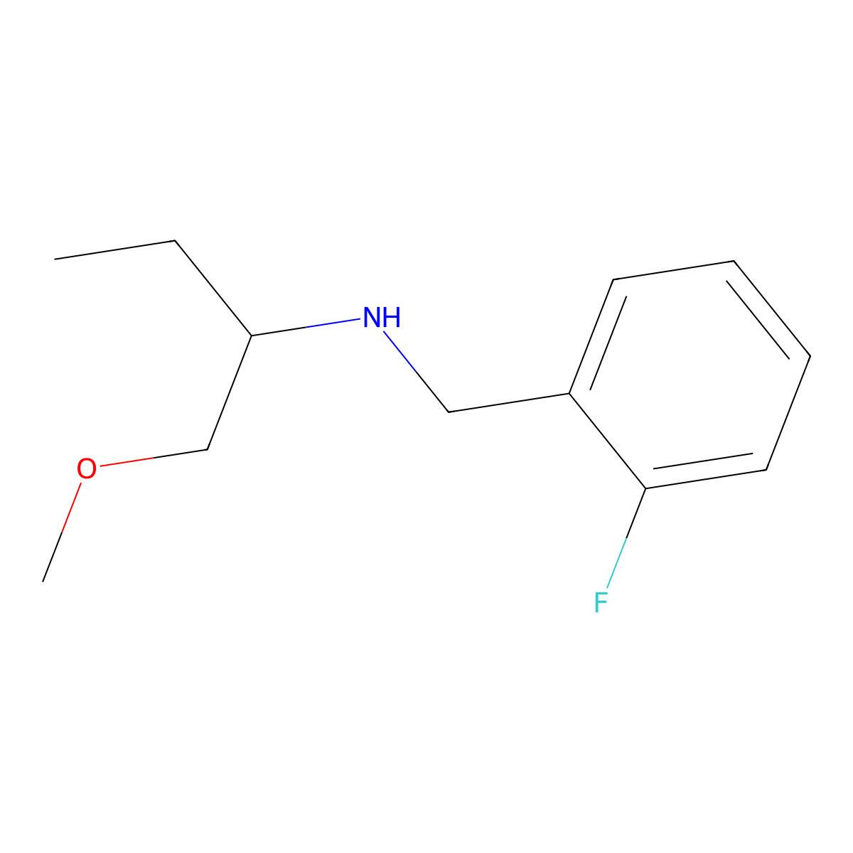 [(2-Fluorophenyl)methyl](1-methoxybutan-2-yl)amine molecular structure, CAS 1342414-12-3