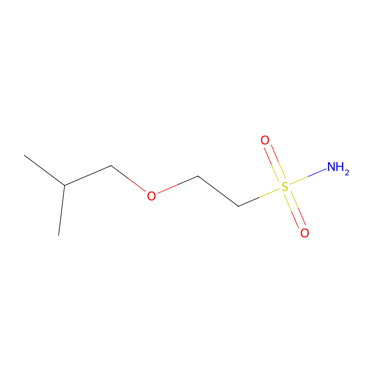 2-Isobutoxyethane-1-sulfonamide molecular structure, CAS 1342416-99-2