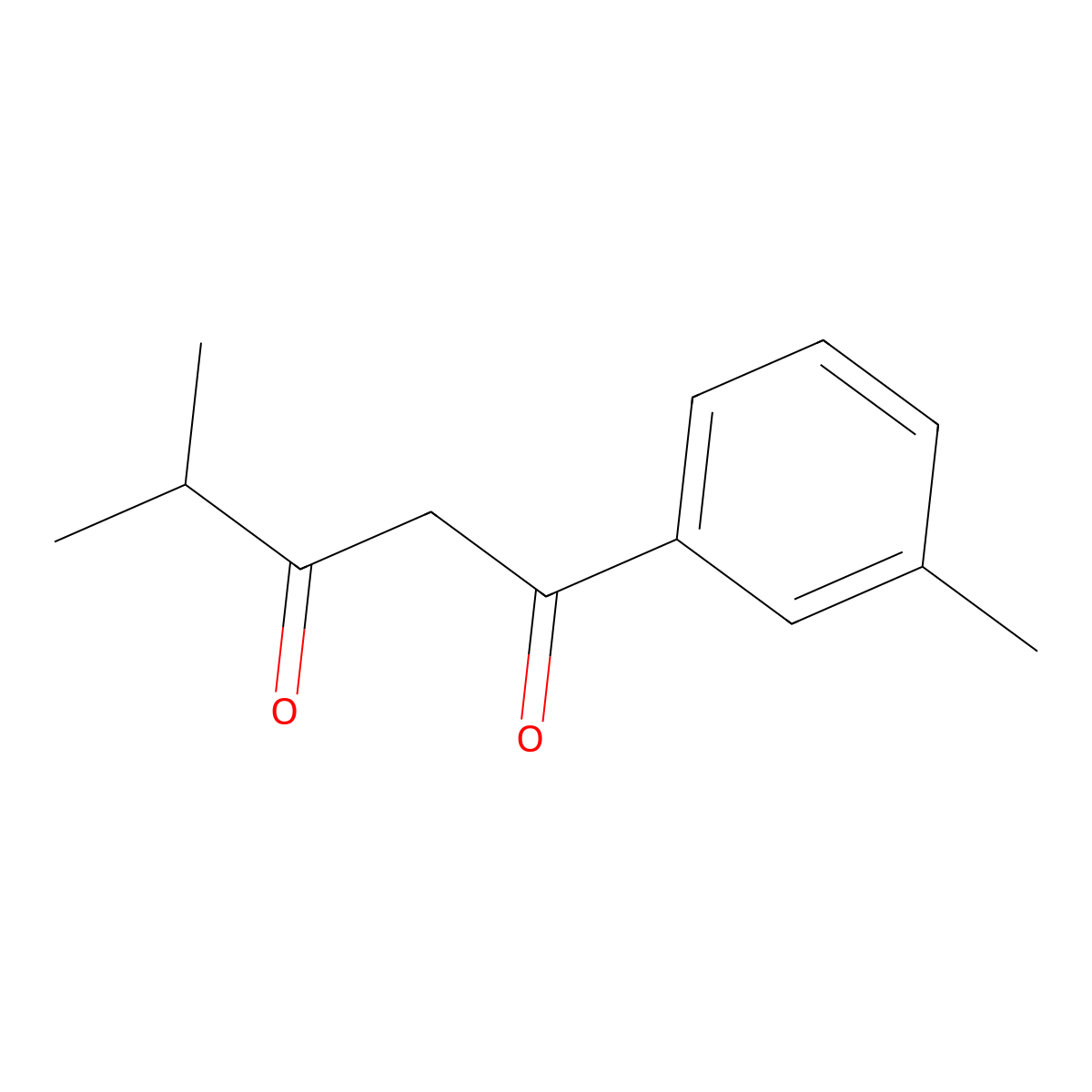 4-Methyl-1-(3-methylphenyl)pentane-1,3-dione molecular structure, CAS 1342418-42-1