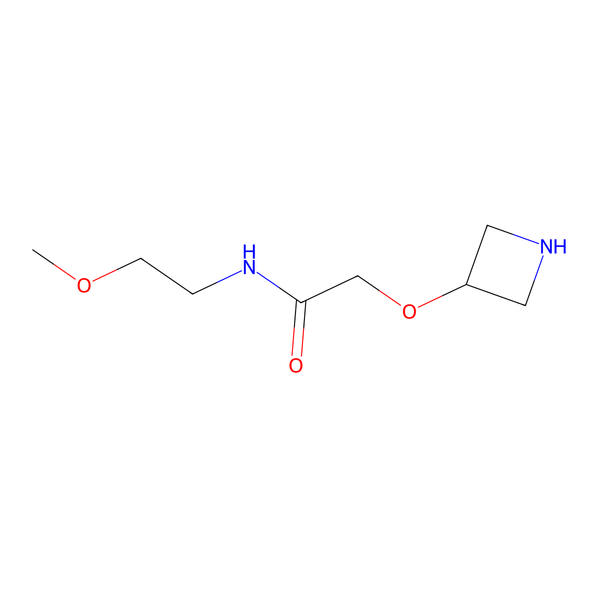 2-(azetidin-3-yloxy)-N-(2-methoxyethyl)acetamide molecular structure, CAS 1342422-01-8