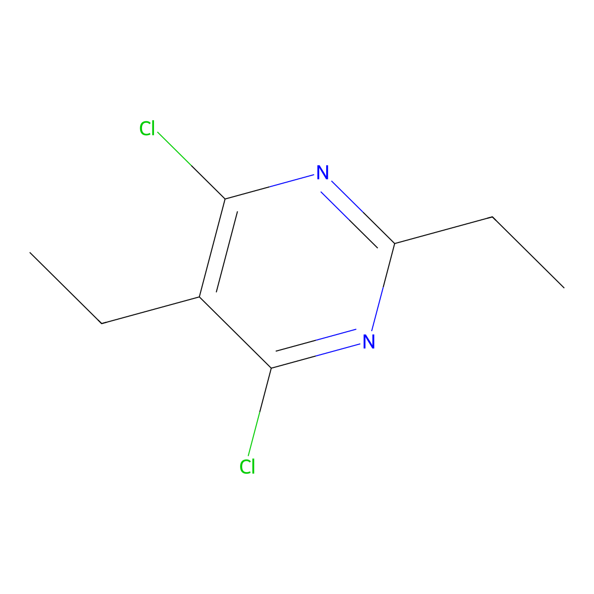 4,6-Dichloro-2,5-diethylpyrimidine molecular structure, CAS 1342422-66-5