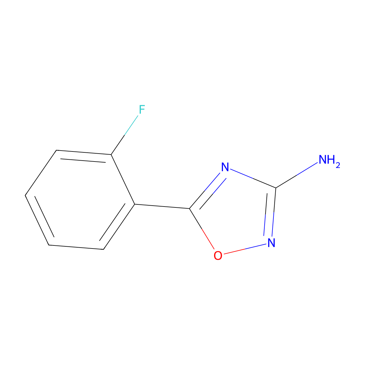 5-(2-Fluorophenyl)-1,2,4-oxadiazol-3-amine molecular structure, CAS 1342422-95-0