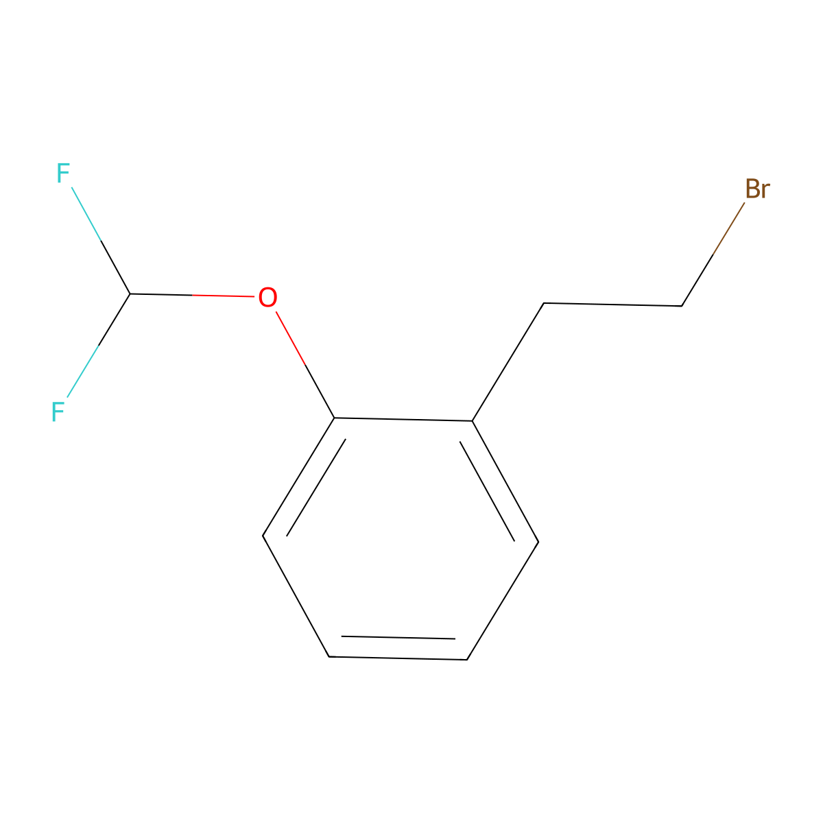 1-(2-Bromoethyl)-2-(difluoromethoxy)benzene molecular structure, CAS 1342423-85-1