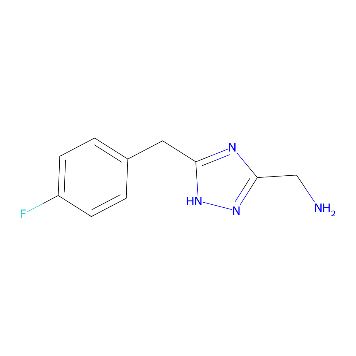 (5-(4-Fluorobenzyl)-4h-1,2,4-triazol-3-yl)methanamine molecular structure, CAS 1342425-53-9