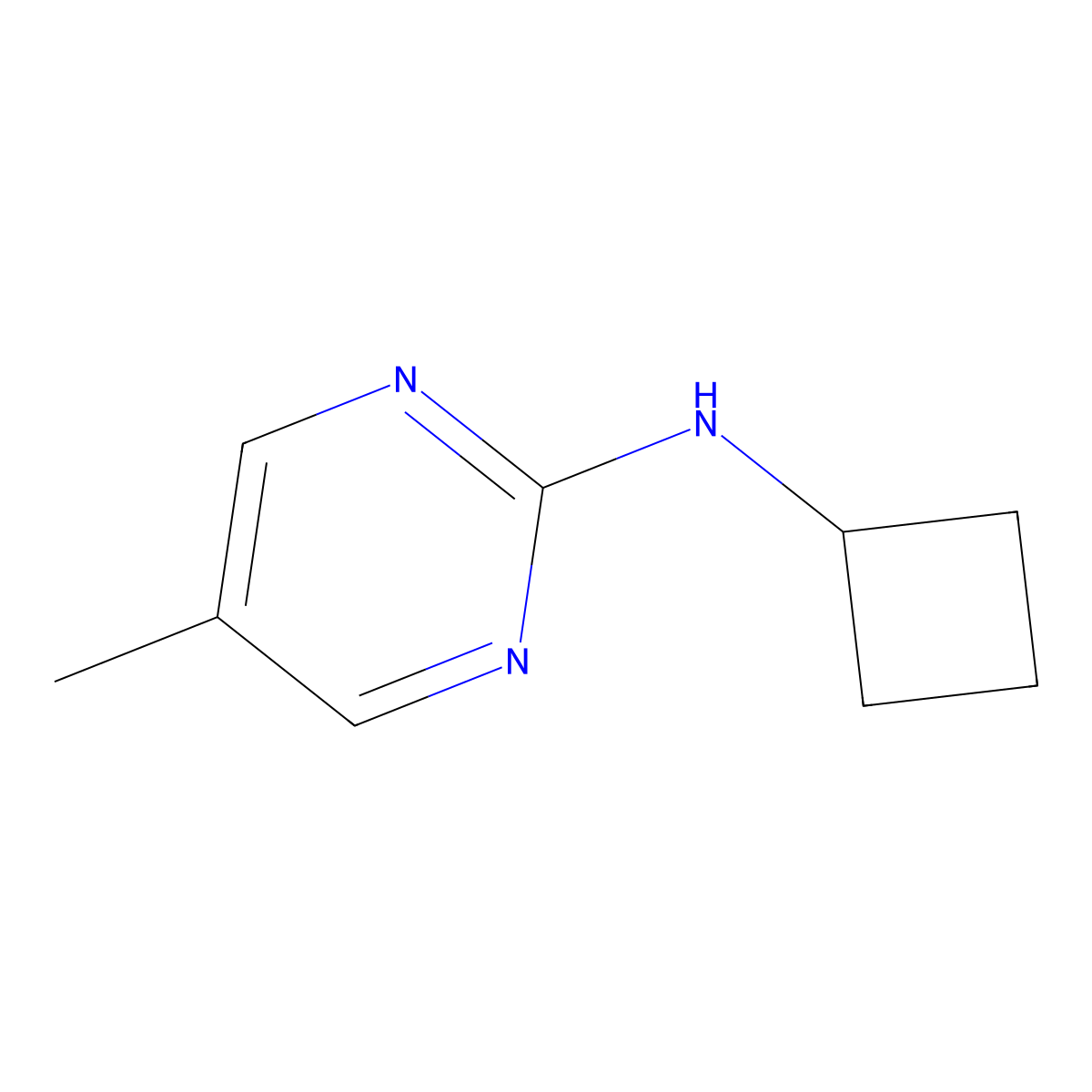 N-cyclobutyl-5-methylpyrimidin-2-amine molecular structure, CAS 1342428-57-2