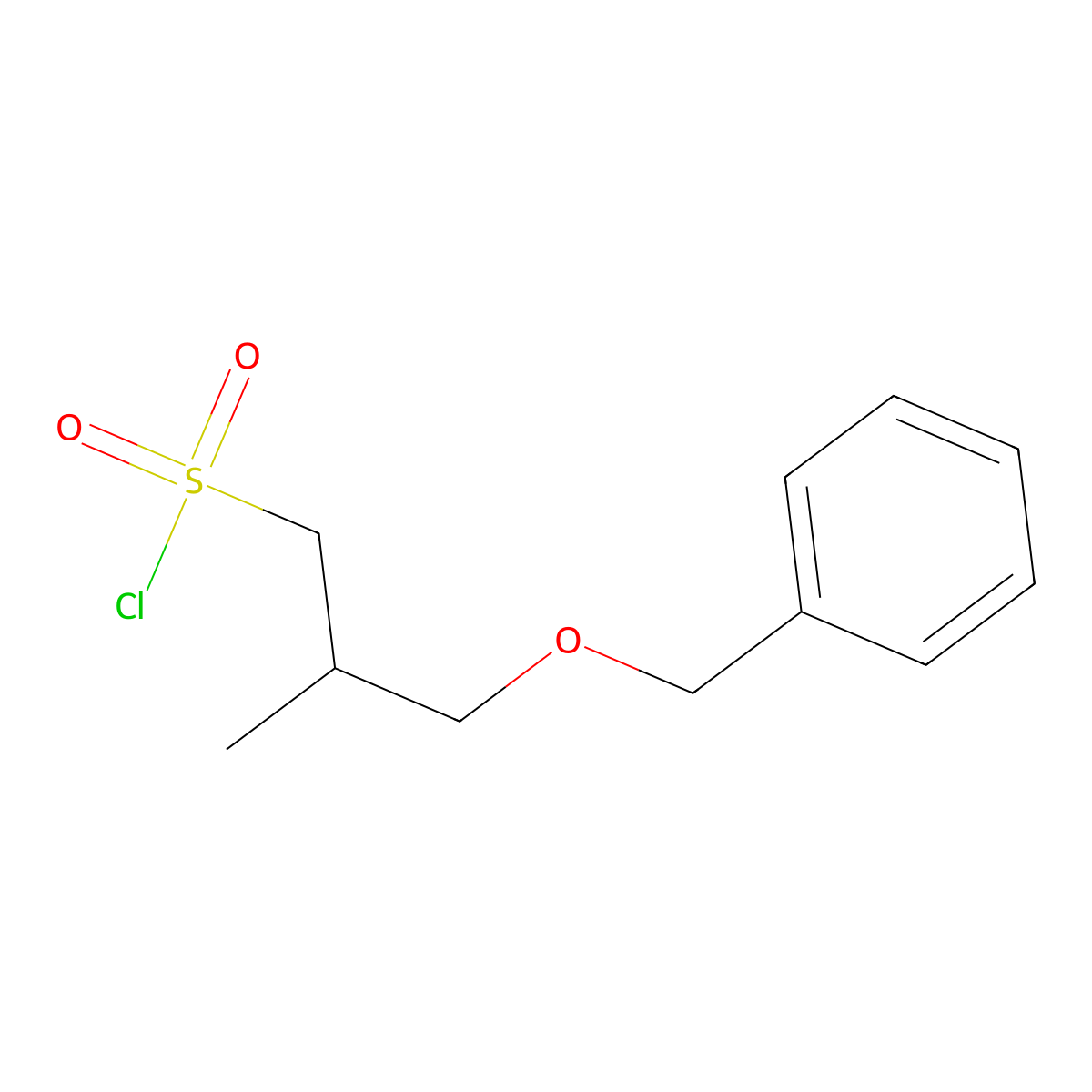 3-(Benzyloxy)-2-methylpropane-1-sulfonyl chloride molecular structure, CAS 1342432-37-4