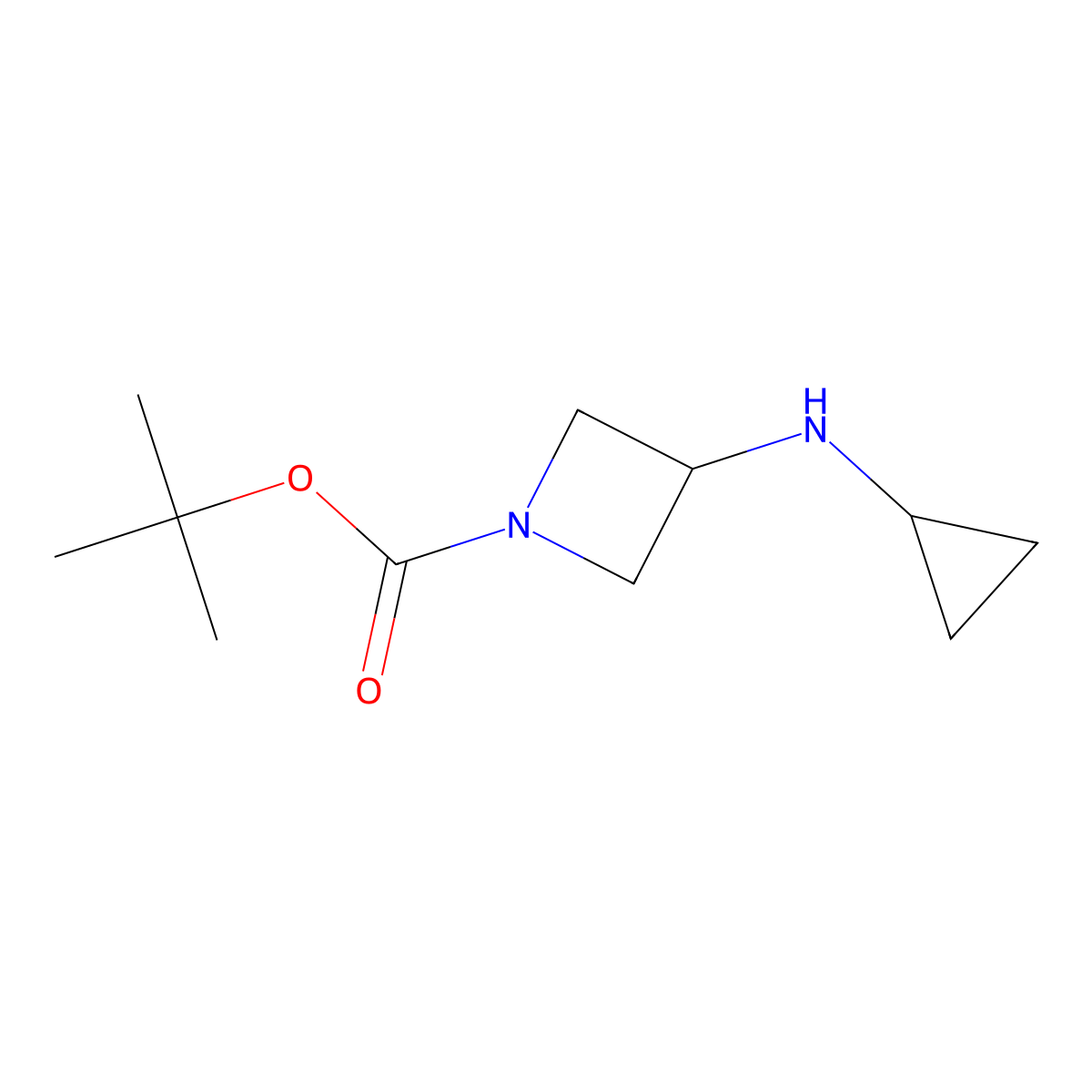tert-Butyl 3-(cyclopropylamino)azetidine-1-carboxylate molecular structure, CAS 1342433-96-8