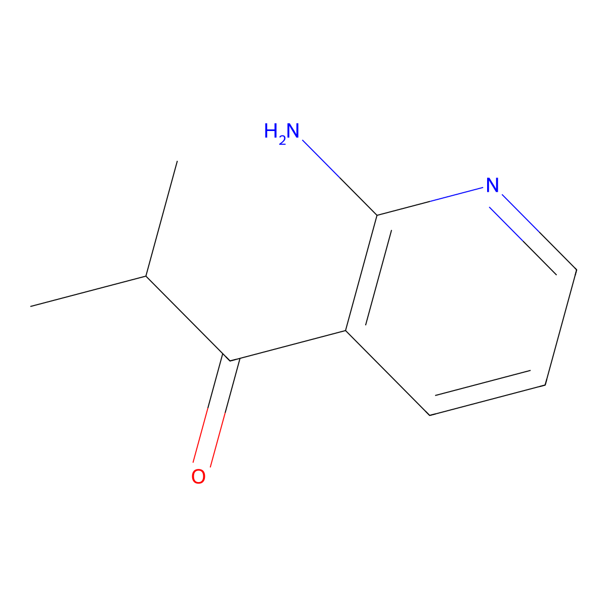 1-(2-Amino-3-pyridinyl)-2-methyl-1-propanone molecular structure, CAS 1342438-65-6