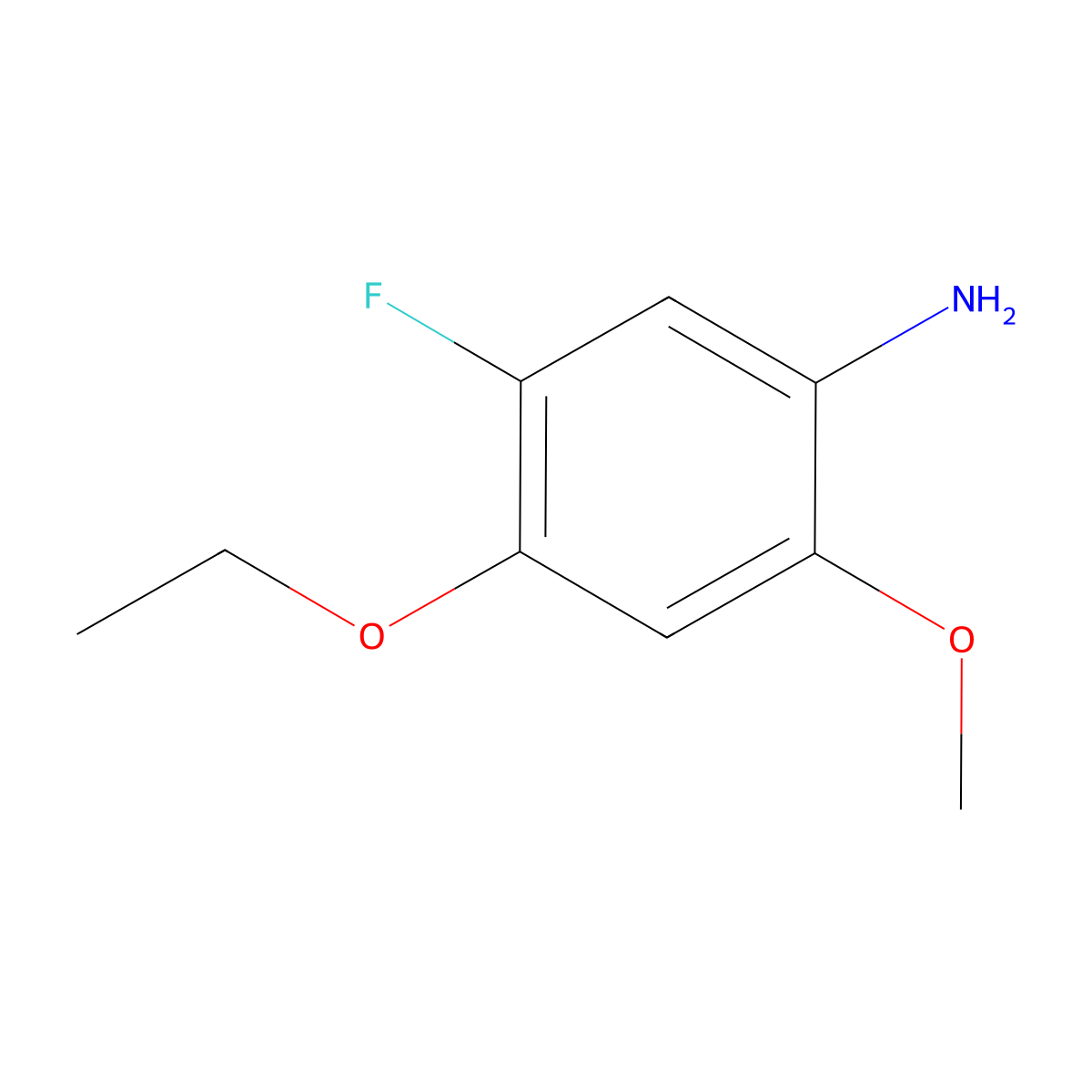 4-Ethoxy-5-fluoro-2-methoxyaniline molecular structure, CAS 1342440-33-8