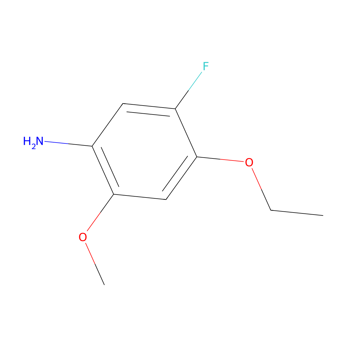 4-Ethoxy-5-fluoro-2-methoxyaniline molecular structure, CAS 1342440-33-8