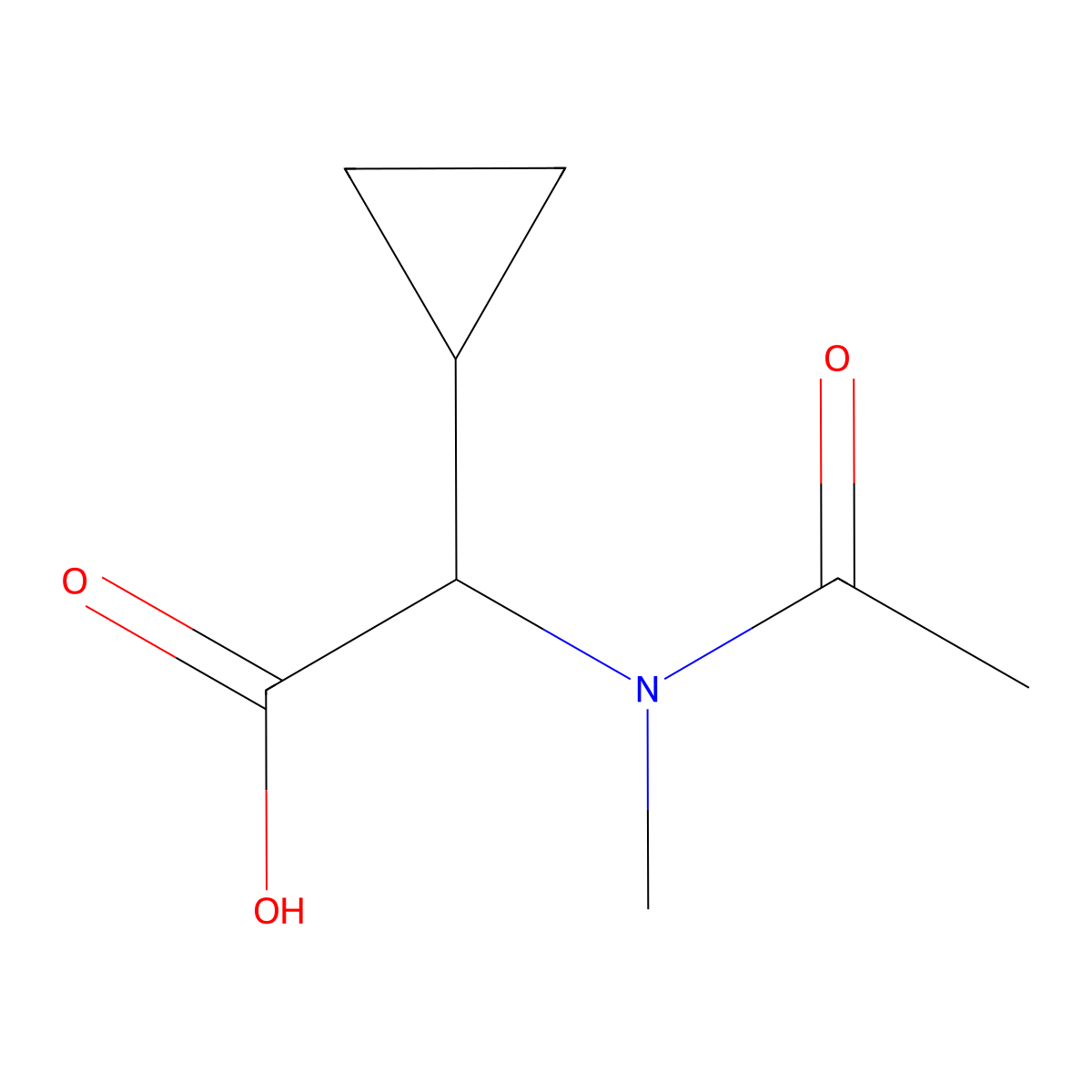 2-cyclopropyl-2-(N-methylacetamido)acetic acid molecular structure, CAS 1342440-64-5