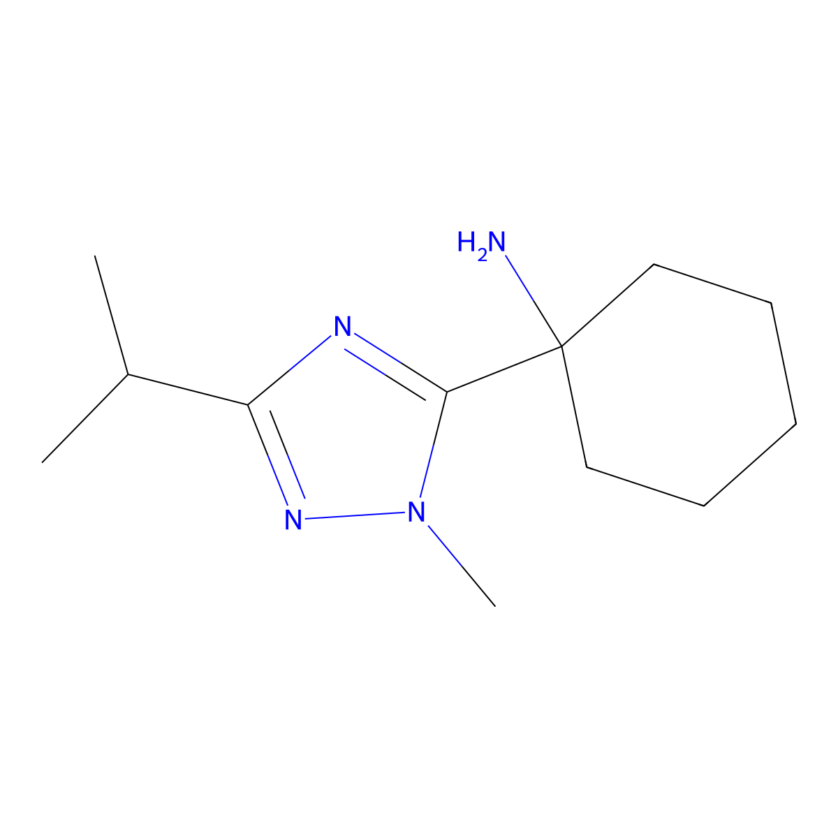 1-(3-Isopropyl-1-methyl-1h-1,2,4-triazol-5-yl)cyclohexan-1-amine molecular structure, CAS 1342442-10-7