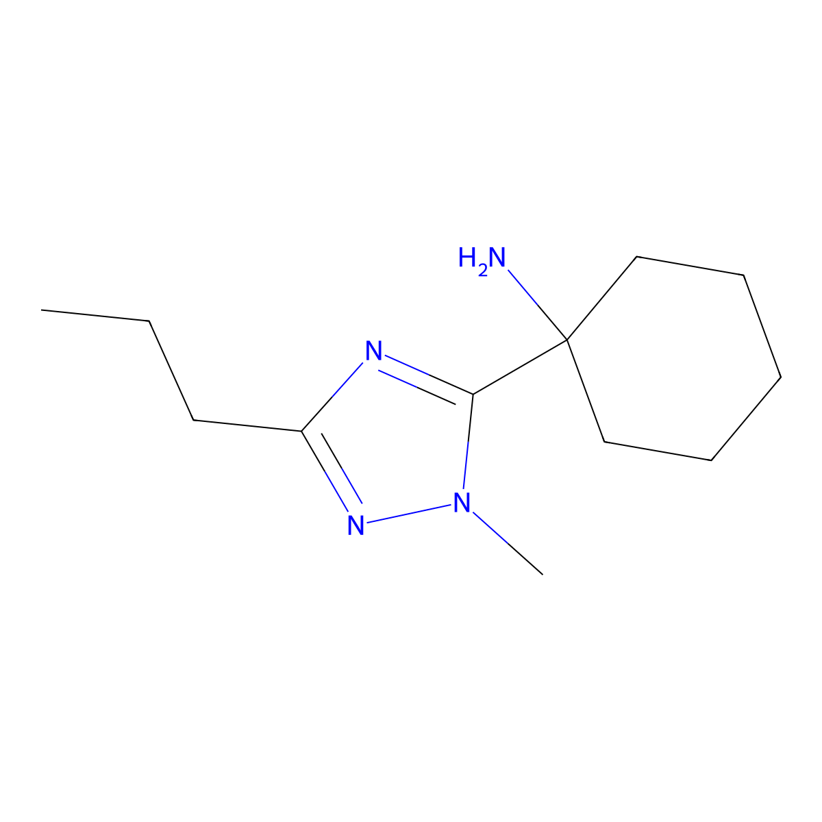 1-(1-Methyl-3-propyl-1h-1,2,4-triazol-5-yl)cyclohexan-1-amine molecular structure, CAS 1342442-94-7
