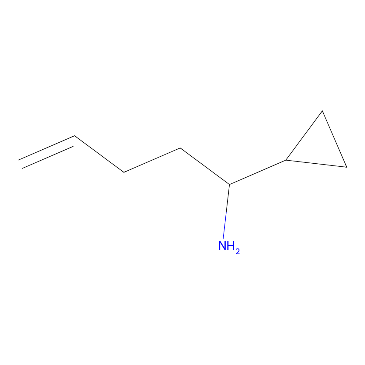 1-Cyclopropylpent-4-en-1-amine molecular structure, CAS 1342445-60-6