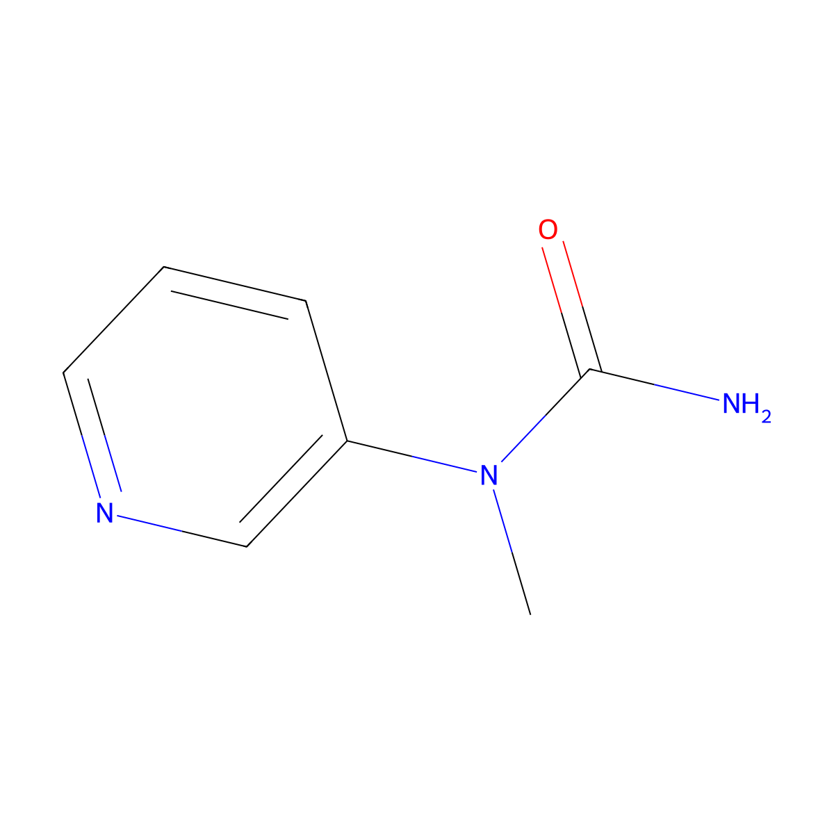 1-Methyl-1-(pyridin-3-yl)urea molecular structure, CAS 1342445-75-3