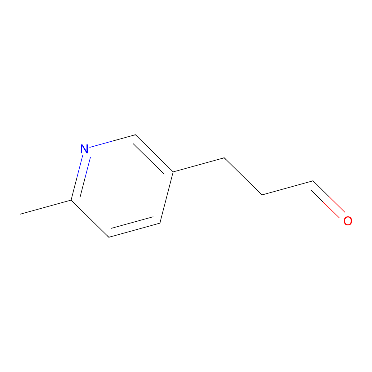 3-(6-Methylpyridin-3-yl)propanal molecular structure, CAS 1342446-23-4