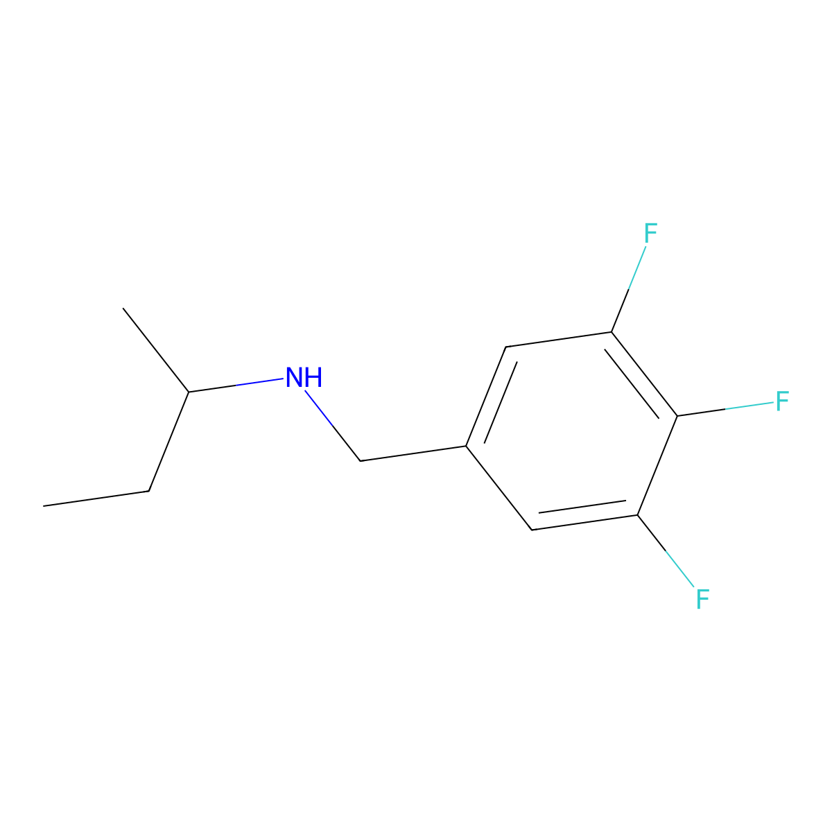 (Butan-2-yl)[(3,4,5-trifluorophenyl)methyl]amine molecular structure, CAS 1342447-38-4