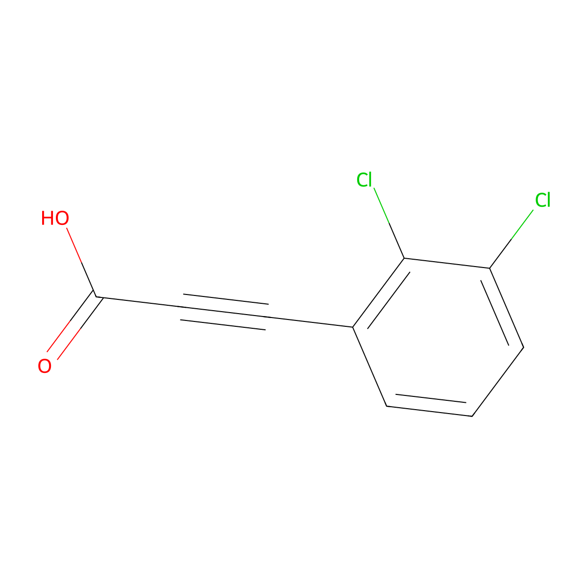 3-(2,3-Dichlorophenyl)prop-2-ynoic acid molecular structure, CAS 1342452-23-6