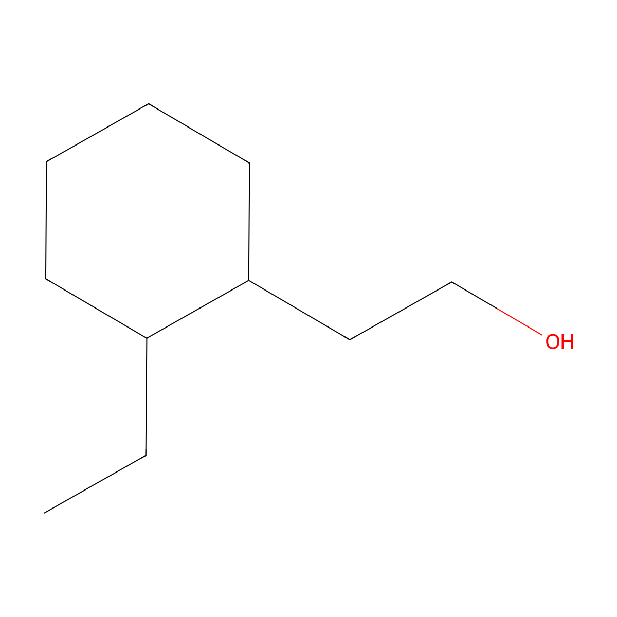 2-(2-Ethylcyclohexyl)ethan-1-ol molecular structure, CAS 1342456-67-0