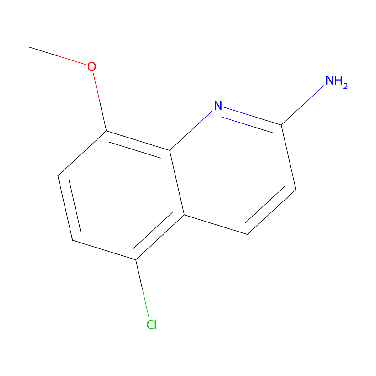5-Chloro-8-methoxyquinolin-2-amine molecular structure, CAS 1342459-69-1