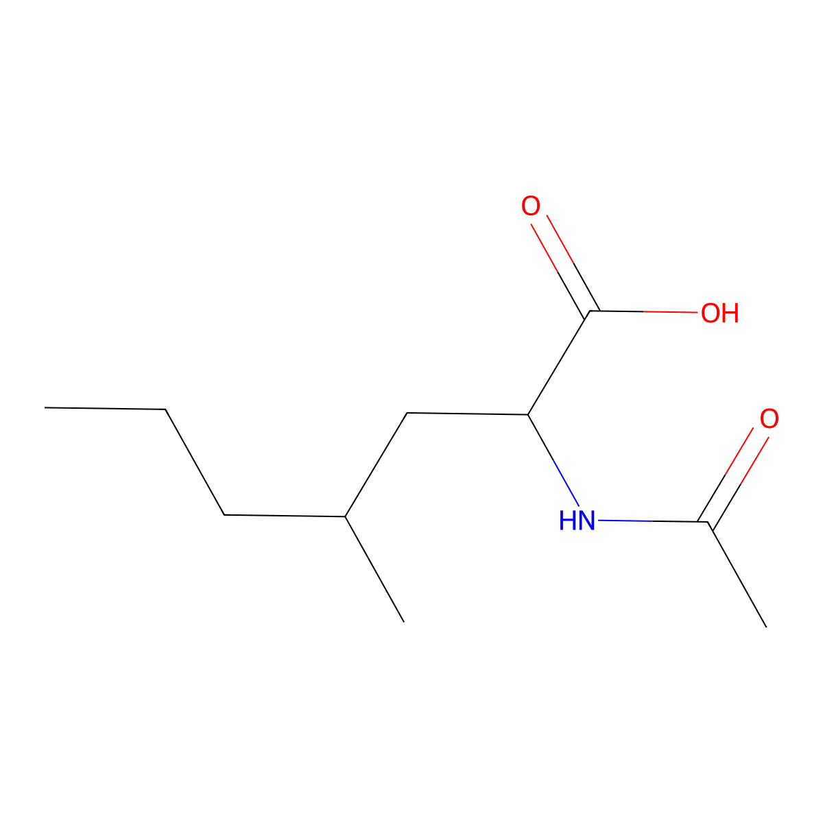 2-Acetamido-4-methylheptanoic acid molecular structure, CAS 1342462-91-2