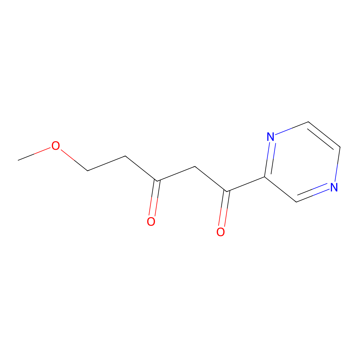5-Methoxy-1-(pyrazin-2-yl)pentane-1,3-dione molecular structure, CAS 1342464-26-9