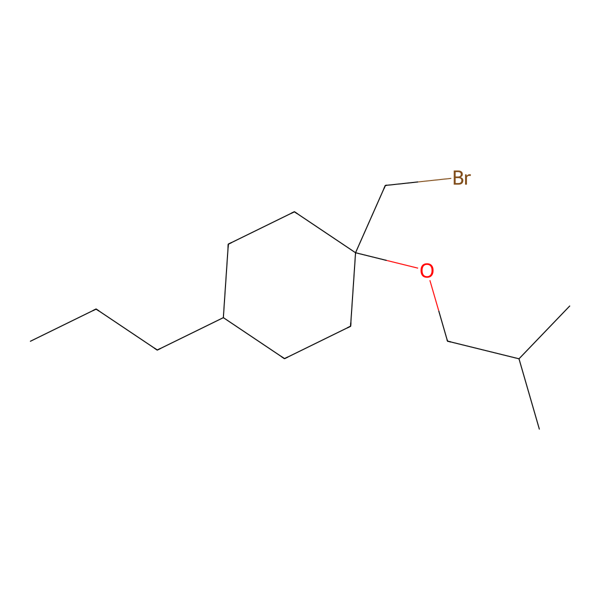 1-(Bromomethyl)-1-isobutoxy-4-propylcyclohexane molecular structure, CAS 1342469-31-1