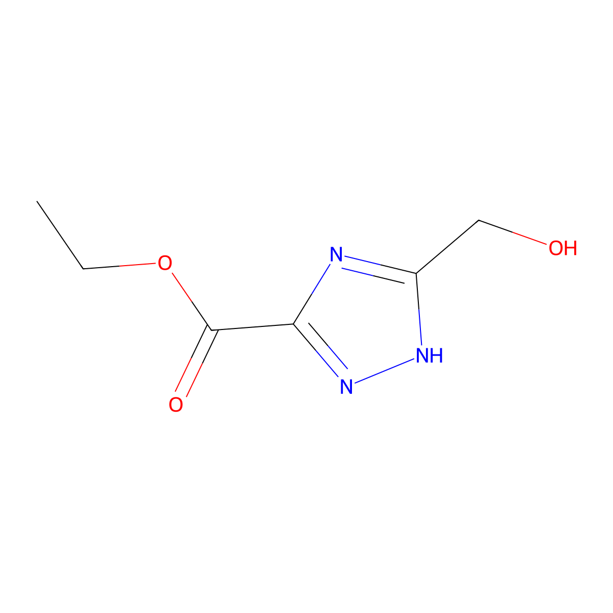 ethyl 5-(hydroxymethyl)-1H-1,2,4-triazole-3-carboxylate molecular structure, CAS 1342469-82-2
