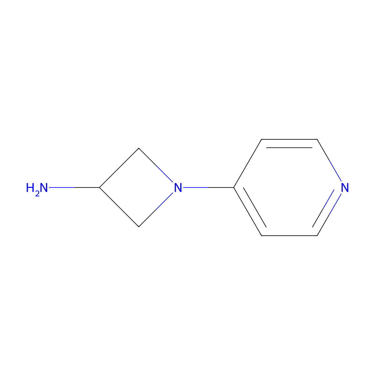 1-(Pyridin-4-yl)azetidin-3-amine molecular structure, CAS 1342470-64-7