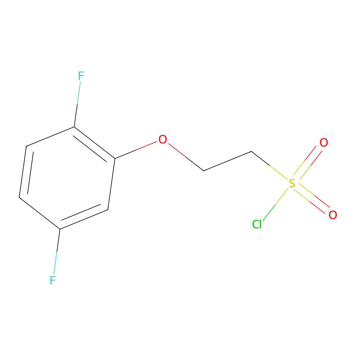 2-(2,5-Difluorophenoxy)ethane-1-sulfonyl chloride molecular structure, CAS 1342471-67-3