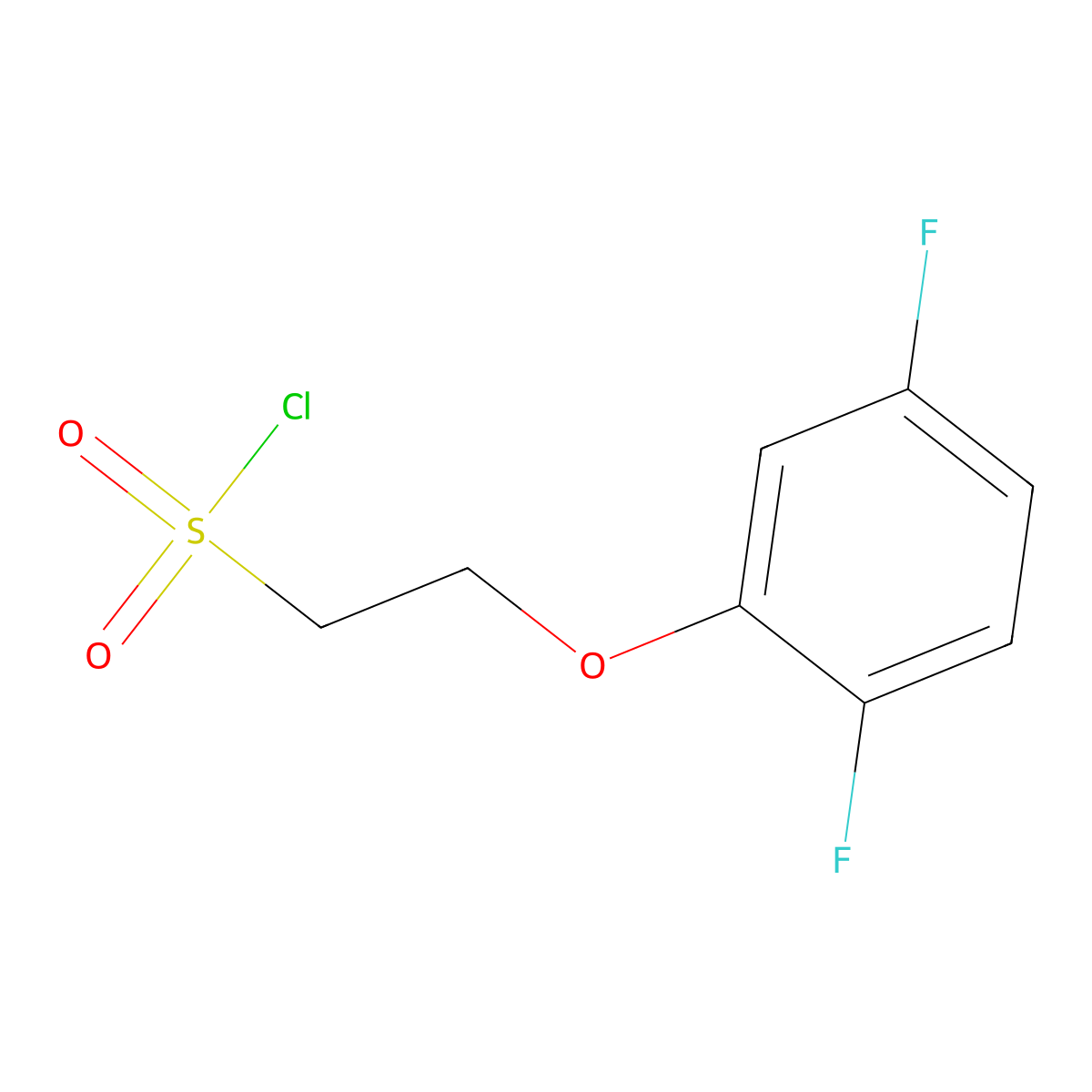2-(2,5-Difluorophenoxy)ethane-1-sulfonyl chloride molecular structure, CAS 1342471-67-3