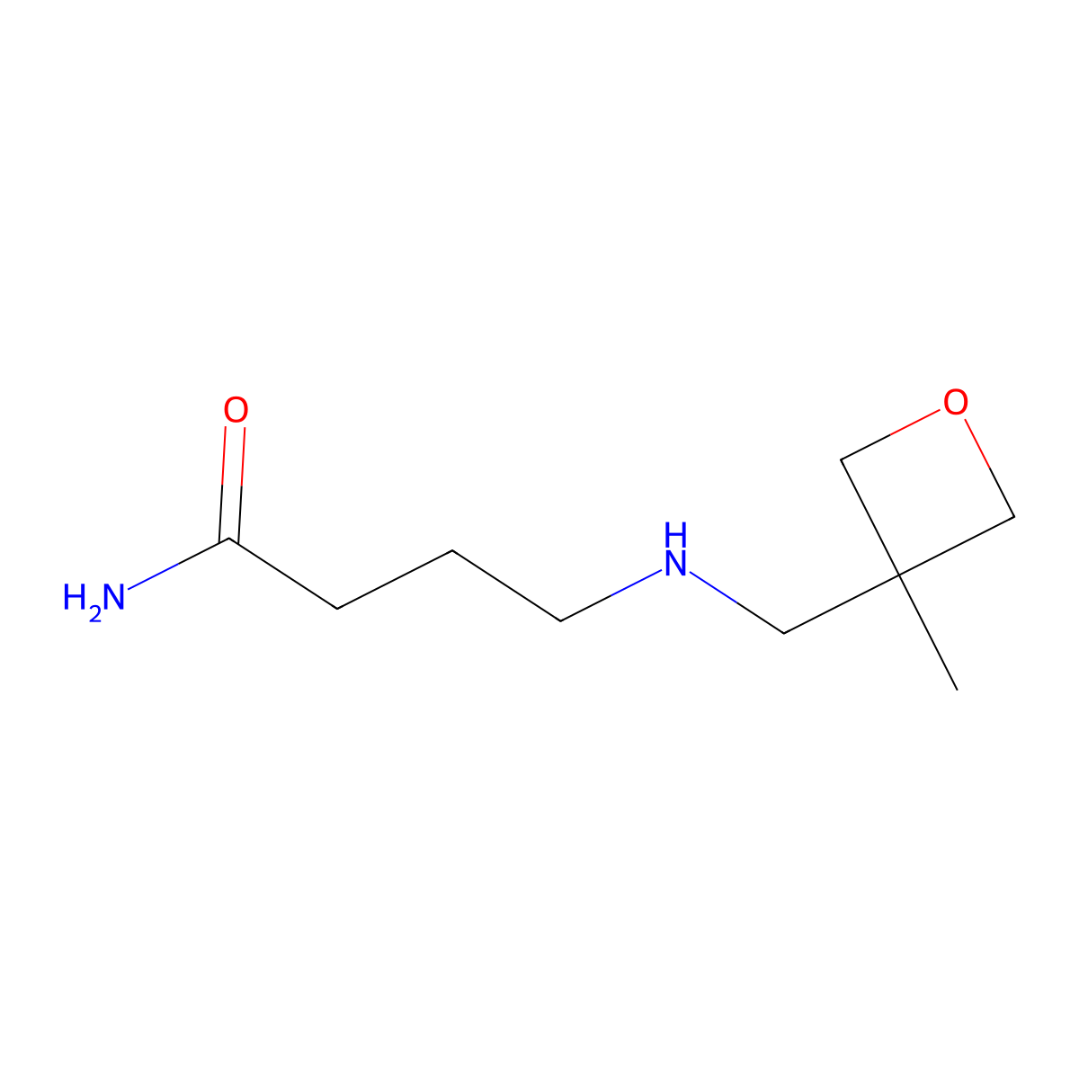 4-{[(3-Methyloxetan-3-yl)methyl]amino}butanamide molecular structure, CAS 1342474-35-4