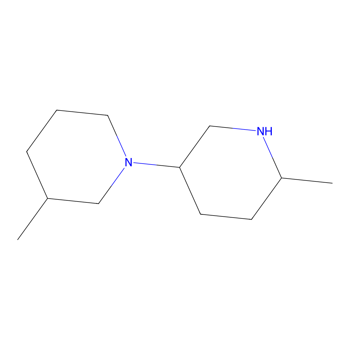 3-Methyl-1-(6-methylpiperidin-3-yl)piperidine molecular structure, CAS 1342476-42-9