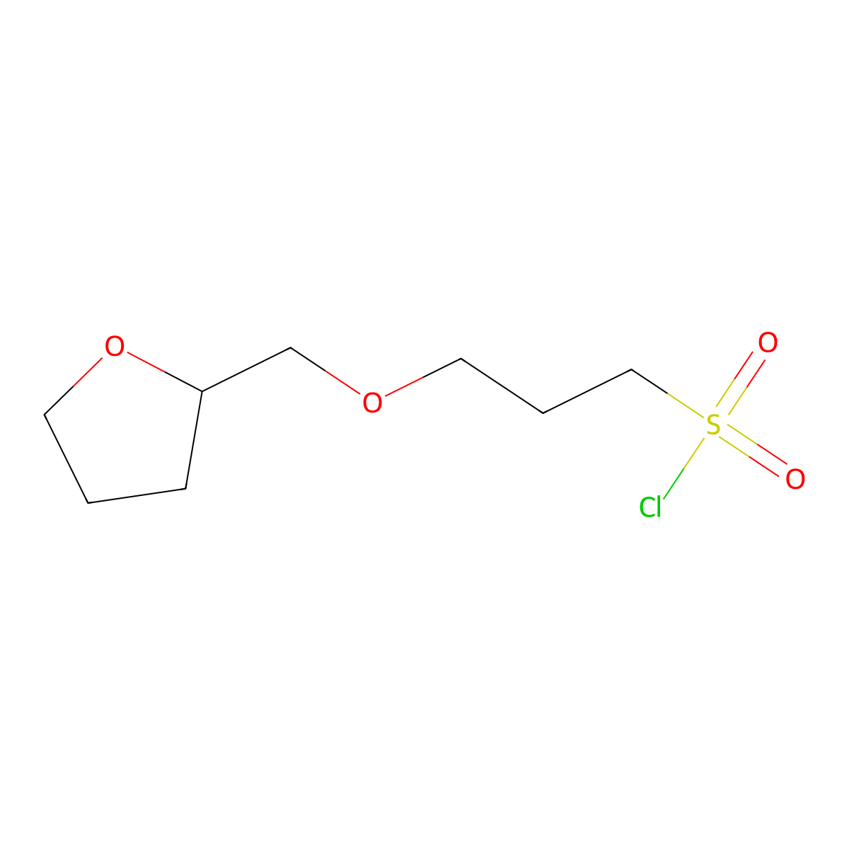 3-[(Oxolan-2-yl)methoxy]propane-1-sulfonyl chloride molecular structure, CAS 1342477-31-9