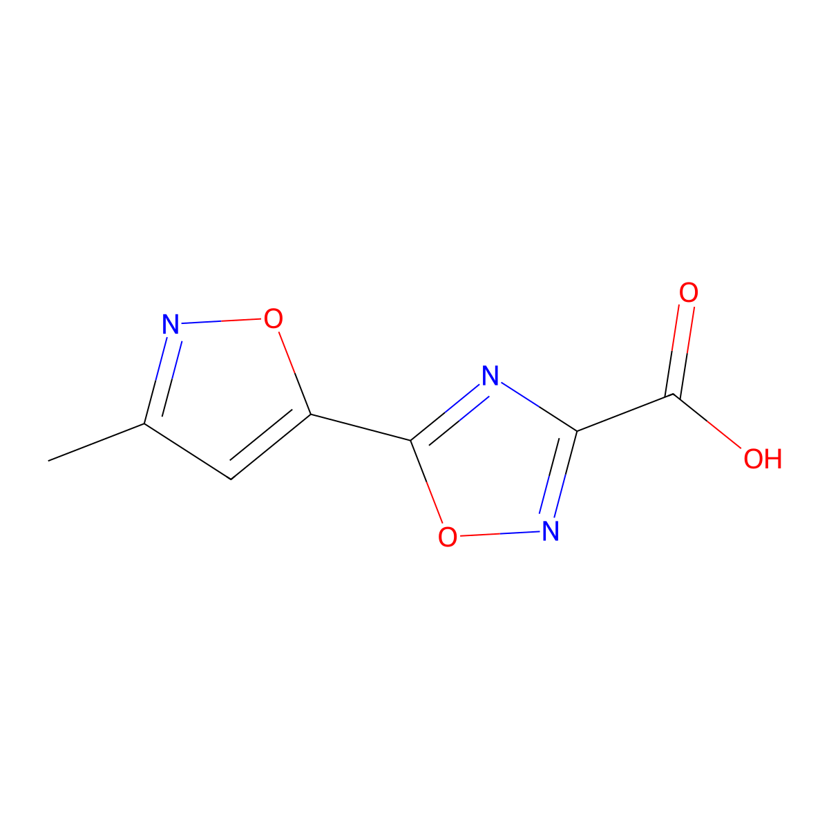 5-(3-Methyl-1,2-oxazol-5-yl)-1,2,4-oxadiazole-3-carboxylic acid molecular structure, CAS 1342480-07-2