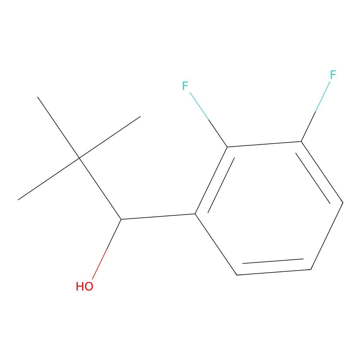 1-(2,3-Difluorophenyl)-2,2-dimethylpropan-1-ol molecular structure, CAS 1342480-62-9