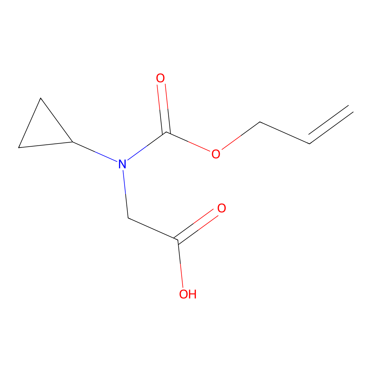 2-{Cyclopropyl[(prop-2-en-1-yloxy)carbonyl]amino}acetic acid molecular structure, CAS 1342480-73-2